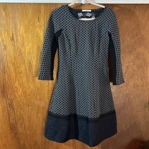 BEATRICE B Dress Made in Italy in Gray & Blue Sz 2